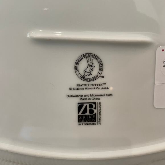 Beatrix Potter Peter Rabbit Green Toile EASTER Salad Plates 8in Set of 4 NEW - Picture 13 of 15